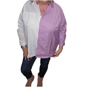 NEW CAROLE'S COLLECTIONS two tone cotton top in lilac